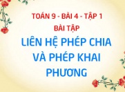 Bài tập liên hệ giữa phép chia và phép khai phương có đáp án...